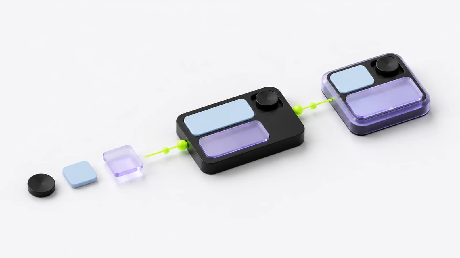 Módulos visuales que forman un sistema de diseño reutilizable
